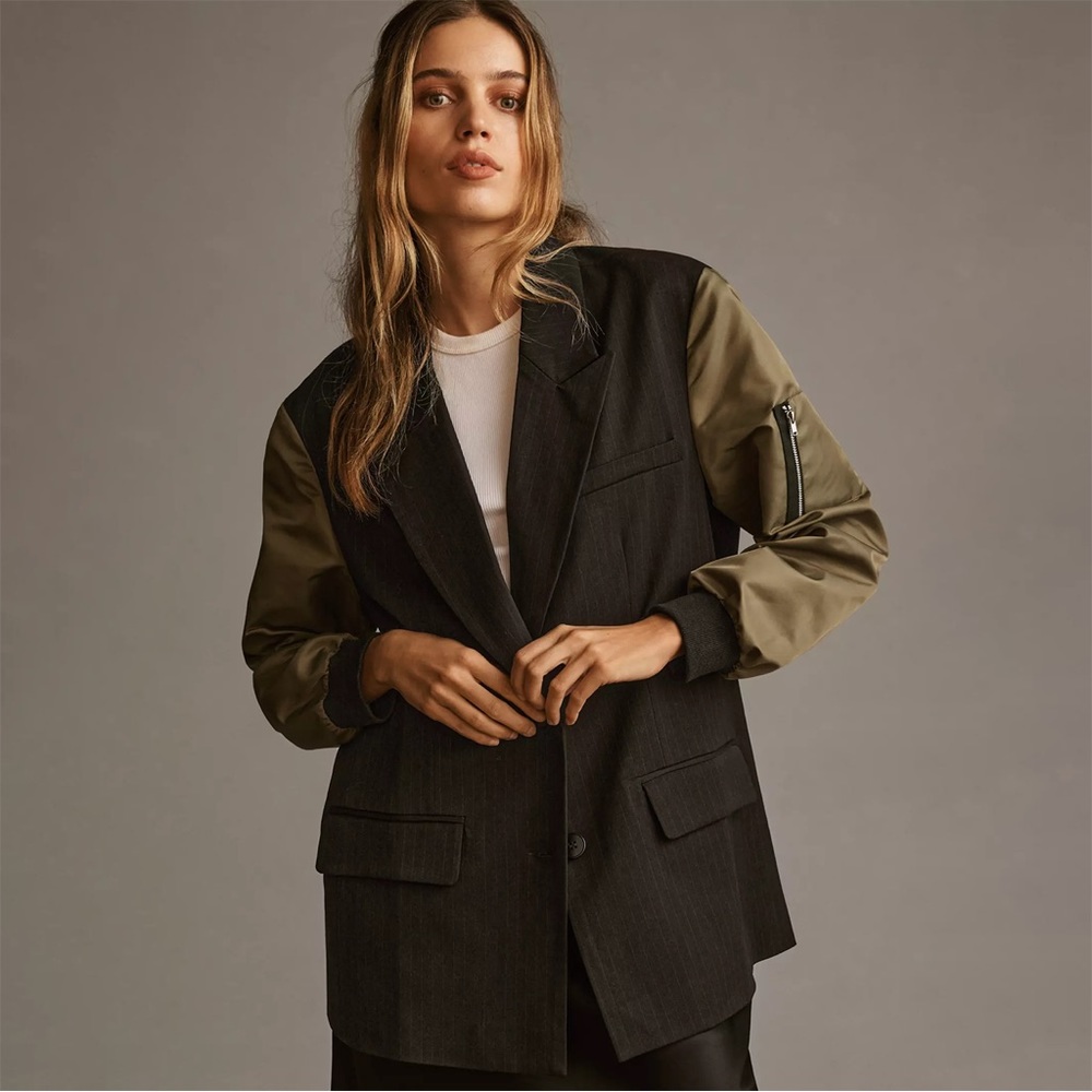 Dolan mixed fabric blazer NWT